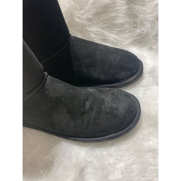 LAMO Womens Black Suede Mid-Calf Boots With Faux Fur Lining 10 - Picture 2 of 8